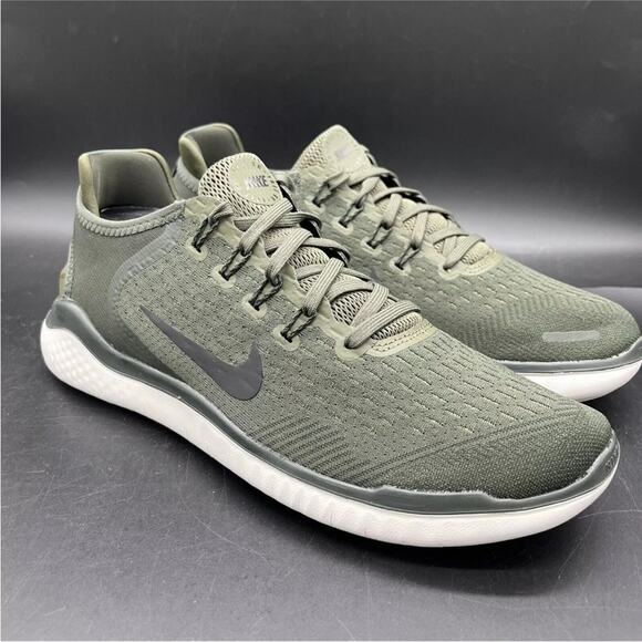 Nike Free RN 2018 Cargo Khaki Black Sequoia 942836-300 Men's Running size 8.5 - Picture 2 of 5